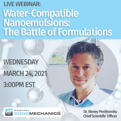 sonomechanics formulations nanoemulsions